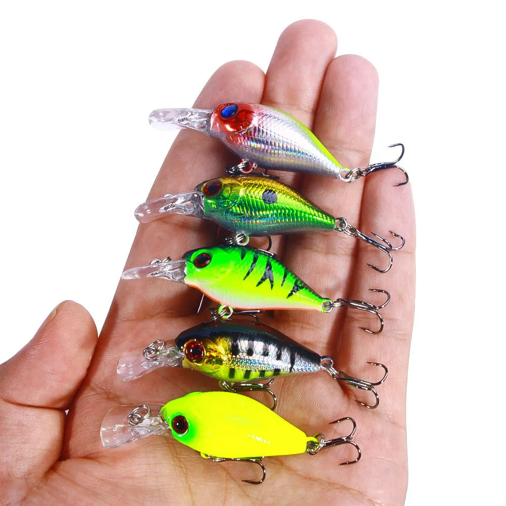 Комплект воблери за риболов — 5 бр. Crankbait, 5см/4.4г