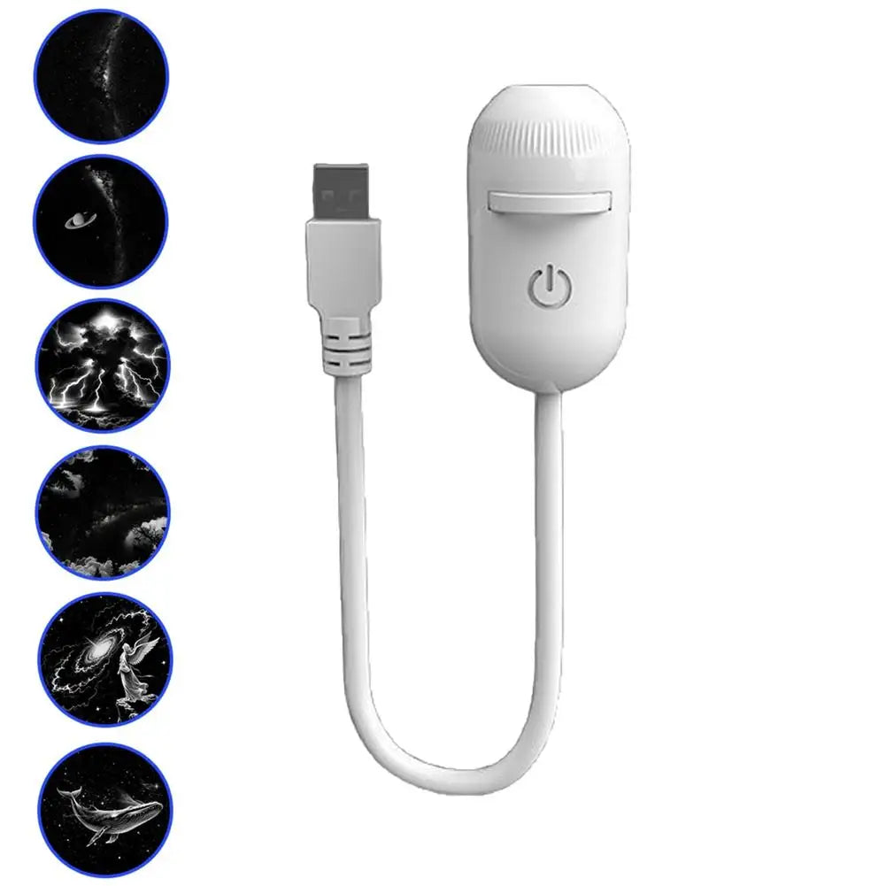 USB галактически проектор 2-в-1 — нощна лампа звездно небе