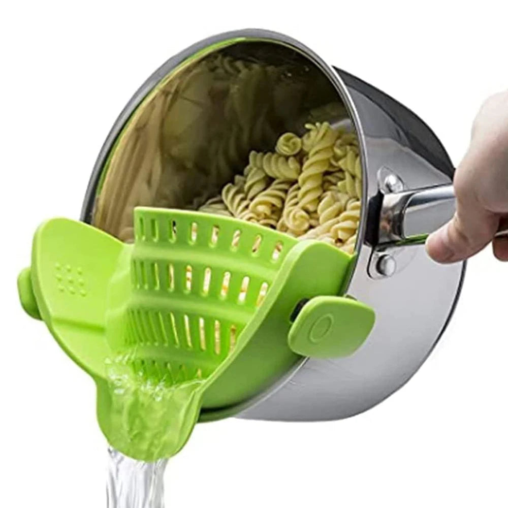Силиконов гевгир за тенджера — цеди за паста, зеленчуци и плодове