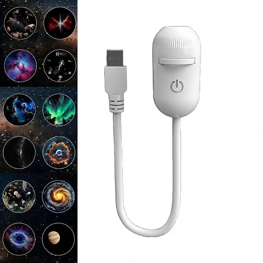 USB галактически проектор 2-в-1 — нощна лампа звездно небе